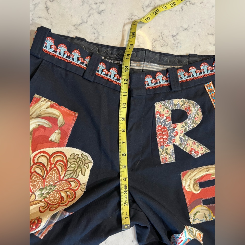 RESIST patchwork collage upcycled work pants - image 6